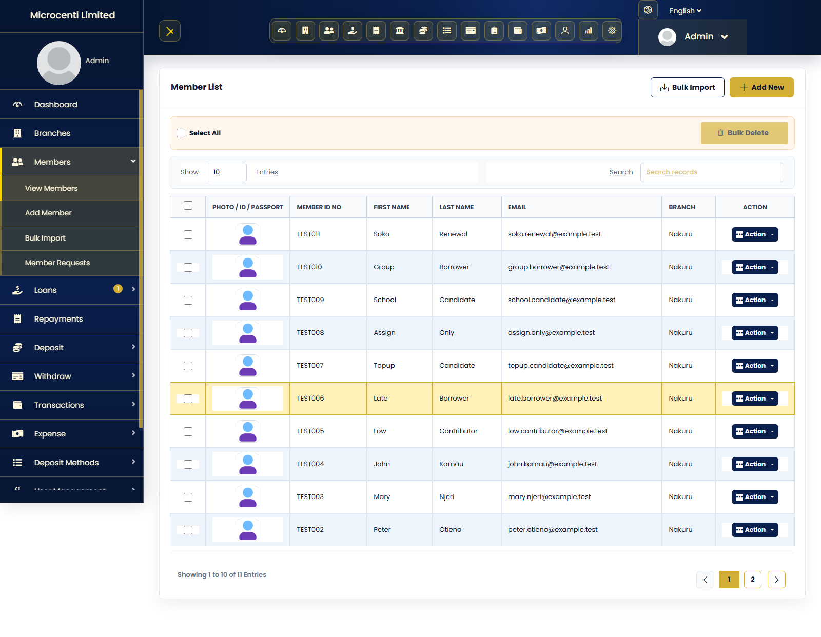 Members and onboarding view screenshot
